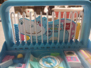 慕集小學(xué)生算盤(pán)一二年級珠心算幼兒早教學(xué)兒童計算架計數器學(xué)具盒套裝 十三行計數器+學(xué)具盒【藍色】 曬單實(shí)拍圖