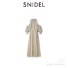 SNIDEL2025春夏新品優(yōu)雅泡泡袖露肩收腰純色雪紡連衣裙SWFO251074 淺灰色 S （0） 曬單實拍圖