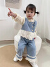 G.DUCKKIDS小黃鴨童裝女童套裝春裝兒童時(shí)髦洋氣女寶寶韓版牛仔三件套闊腿褲 藍色三件套 120 (建議105-115cm 4-5.2周歲) 曬單實(shí)拍圖