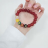中國(guó)黃金（CHINA GOLD）本命年手串女轉(zhuǎn)運(yùn)珠五路財(cái)神紅瑪瑙手鏈生日禮物高檔實(shí)用送老婆 水晶瑪瑙手串【玫瑰花盒】 曬單實(shí)拍圖