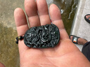 櫻優(yōu)天然冰種彩虹眼黑曜石龍牌吊墜金曜石四海龍王男士項(xiàng)鏈水晶掛件男 冰種彩虹眼款(配瑪瑙珠鏈) 曬單實(shí)拍圖
