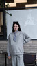 愛(ài)莉安娜孕婦春秋套裝時(shí)尚洋氣時(shí)髦休閑寬松大碼圓領(lǐng)衛衣春裝慵懶 灰色套裝 L 曬單實(shí)拍圖
