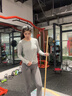 維多利亞旅行者（VICTORIATOURIST）瑜伽服套裝女秋冬跑步運動(dòng)健身服普拉提訓練長(cháng)袖修身兩件套灰L 曬單實(shí)拍圖