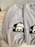 旋士袖套女秋冬可愛(ài)卡通套袖羽絨服專(zhuān)用上班防污學(xué)生毛絨長(cháng)款護手袖頭 熊貓panda【灰色】 曬單實(shí)拍圖