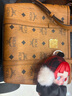 MCM經(jīng)典老花滿(mǎn)印菜籃子 toni 涂層帆布拼納帕皮革飾邊 Tote手提包 MWPAATN04CO001干邑色 曬單實(shí)拍圖