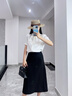 歐貝汐黑色半身裙女2025夏季職業(yè)小個子半裙面試正裝包臀a字裙西裝裙子 黑色 M 【建議95-110斤】 曬單實拍圖