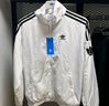adidas情侶款復古風(fēng)梭織立領(lǐng)夾克外套男女阿迪達斯官方三葉草 亮白 L 曬單實(shí)拍圖