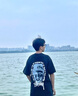 斯圖西（stussy）夏季純棉 雕塑頭像短袖潮牌印花情侶寬松重磅T恤上衣 男女同款 黑色 L 曬單實(shí)拍圖