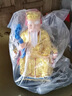 家用土地公土地婆金色紅衣土地公婆擺件福德正神主財神土地爺土地奶佛像 金色土地公 12寸/30cm 曬單實(shí)拍圖