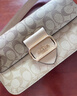 蔻馳（COACH）【官方授權(quán)店】蔻馳女包MORGAN系列腋下酒神包斜挎送女友老婆母親 CH506IMOT4卡其老花 曬單實(shí)拍圖