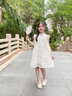 哈羅小黃鴨HAL.DUCK女童夏季連衣裙2025新款中大童時(shí)尚洋氣休閑長(cháng)裙女孩甜美公主裙子 白色 120 cm 曬單實(shí)拍圖