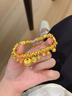海上羅孚黃金燒藍蝴蝶小胖福財神盤(pán)纏手鏈女999足金葫蘆錢(qián)串子編繩手串 克重多退少補/官方正品 曬單實(shí)拍圖