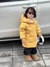 G.DUCKKIDS小黃鴨童裝兒童羽絨服男童中長款加厚男孩外套冬季寶寶小惡魔衣服 黃色 90 建議1~2歲【 80-90cm】 曬單實拍圖