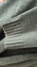 優(yōu)衣庫男女裝souffle yarn舒芙蕾圓領(lǐng)針織衫毛衣毛衫25新款479235 54 綠色 M /170/92A 曬單實(shí)拍圖