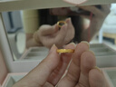 中國珠寶黃金戒指足金指環(huán)男女款素圈磨砂戒指表白紀念日送女朋友七夕禮物 14圈口   1.30g 三生三世戒指 曬單實(shí)拍圖