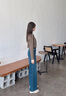 Calvin KleinJeans【新品禮盒】25夏女美式復(fù)古ck高腰寬松闊腿牛仔褲47B936G U3N-牛仔深藍(lán) 27 曬單實拍圖