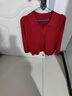 恒源祥中年媽媽春秋裝天絲長(cháng)袖T恤女2026新洋氣翻領(lǐng)上衣冰絲針織打底衫 6825安哥拉紅 2XL 建議130-139斤 曬單實(shí)拍圖
