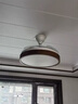 【隱翎】風(fēng)扇燈 中古復古隱形靜音新中式臥室餐廳一體吊扇風(fēng)扇燈 標準版A款42寸-三色溫【黑胡桃】 曬單實(shí)拍圖