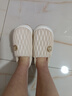大嘴猴（paul frank）棉拖鞋女舒適情侶毛絨厚底棉鞋包跟外穿保暖棉靴米白38-39PF121 曬單實(shí)拍圖