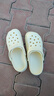名創(chuàng)優(yōu)品（MINISO）洞洞鞋男女夏季外穿沙灘涼鞋防滑厚底踩屎感包頭涼拖鞋白色38-39 曬單實(shí)拍圖