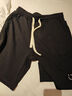 名創(chuàng  )優(yōu)品（MINISO）夏季短褲男跑步大褲衩外穿運動(dòng)口袋休閑印花球褲沙灘戶(hù)外五分褲子 黑色(m22淺灰笑臉褲標) L 175 (品控嚴格) 曬單實(shí)拍圖