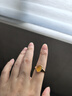 Amber Lollipop黃水晶戒指女輕奢感寶石開口食指戒生日七夕情人節(jié)禮物送女友老婆 曬單實拍圖