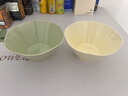 摩登主婦奶油風(fēng)面碗家用陶瓷拉面碗斗笠碗創(chuàng)意花邊湯碗高顏值面條碗 【8英寸2個(gè)裝面碗】奶白+奶綠 曬單實(shí)拍圖