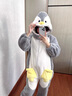 束時·創(chuàng)漫卡通連體睡衣男女動漫物秋冬季加厚加絨法蘭絨學生大碼家居服套裝 企鵝連體（加厚珊瑚絨）+棉鞋 M (150-165cm,體重40-55kg) 曬單實拍圖