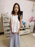 NICKYBABY褲裙兒童夏天褲子薄款冰絲女童防蚊闊腿褲洋氣夏季中大童裙褲套裝 9992白色+2170藍(lán)色【套裝】 150 曬單實(shí)拍圖
