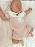 戴維貝拉（DAVE＆BELLA）夏天薄款嬰兒衣服新生兒夏季短袖連體衣嬰幼兒包屁衣寶寶空調(diào)服裝 淺粉色DB2235928 80cm （建議身高73-80cm） 曬單實(shí)拍圖