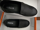 宜馳（EGCHI）媽媽鞋休閑頭層牛皮軟底單鞋防滑平底健步皮鞋 H2167 黑色 39  曬單實(shí)拍圖