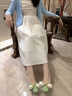 Lily Wei【郁金淺夢】綠色甜美優(yōu)雅單鞋中跟舒適大碼 綠色【跟高7cm】 36 曬單實拍圖