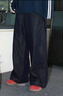 森馬牛仔褲男秋季寬松弧形闊腿褲2025新款松弛感深色可翻邊長(cháng)褲子 原色牛仔98101 29 曬單實(shí)拍圖