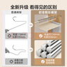 初舍（CHUSHE）鵝形褲架家用掛褲子無(wú)痕衣架防滑褲夾衣柜內置收納專(zhuān)用米白色10個(gè) 曬單實(shí)拍圖
