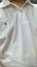 GANT/甘特【100%棉】夏男士休閑時(shí)尚印花logo翻領(lǐng)短袖T恤POLO衫 110-白色 M 曬單實(shí)拍圖