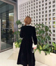 AIGOUGRT長袖連衣裙女秋季2025年新款衣服法式赫本風(fēng)收腰顯瘦長裙子秋天 黑色 L 建議109-118斤 曬單實拍圖