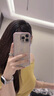 FUNNY RICH薄荷小花適用iPhone16ProMax手機(jī)殼漸變色蘋果15pro透明新款保護(hù)套磁吸女14防摔ins小清新可愛 撞色粉綠 iphone16 Pro Max 曬單實拍圖