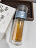 點盛夏季純鈦茶水分離杯雙層高顏值便攜玻璃杯辦公室大容量泡茶杯水杯 禮盒包裝-鈦晶銀400ml送杯套杯刷 曬單實拍圖