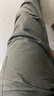 CHINISM CH赤塵美式膝部雙褶工裝褲男士2025夏新品水洗傘兵褲直筒休閑褲 深灰色 L 曬單實(shí)拍圖