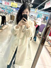 顧冰仿兔毛仿皮草外套女中長(cháng)款連帽仿狐貍毛毛領(lǐng)冬新款仿貂皮女大衣 米杏色 S 曬單實(shí)拍圖