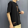 真維斯純棉t恤男士短袖2025夏季寬松潮牌印花半袖體恤上衣服男生 黑色 XL 135-155斤 曬單實(shí)拍圖