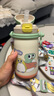 babycare小企鵝兒童保溫杯嬰幼兒寶寶保溫奶瓶水壺學飲直飲吸管杯兒童水杯 贈直通吸嘴- 背帶款淺嗬綠450ml 曬單實拍圖