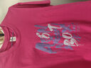 星爵霖純棉短袖t恤女2025夏季寬松遮肉顯瘦時(shí)尚減齡圓領(lǐng)字母印花半袖潮 玫紅色 L 建議120-140斤 曬單實(shí)拍圖