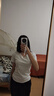 40支棉V領(lǐng)短袖t恤女2024夏季新款修身顯瘦辣妹美式高腰短款上衣潮 灰色 L 曬單實(shí)拍圖
