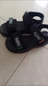 斷碼品牌2025新款真皮運動(dòng)涼鞋女夏季平底軟底厚底防滑沙灘鞋子 黑色【標準碼】 39 曬單實(shí)拍圖