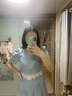 AIVEI南法夏夢|欣賀艾薇24夏新名媛淑女知性上衣半裙套裝R036S050 藍綠色 L 曬單實拍圖