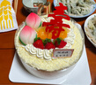 味多美 新鮮蛋糕 生日蛋糕同城配送 北京店送 奶油蛋糕 仙桃祝壽蛋糕 原味蛋糕雜果夾心 直徑20cm 曬單實(shí)拍圖