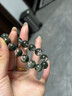 中國(guó)黃金（CHINA GOLD）綠幽靈水晶手串女透明圓珠玉石聚寶盆手鏈七夕情人節(jié)禮物送女朋友 綠幽靈水晶手串8mm 曬單實(shí)拍圖