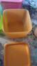 特百惠（Tupperware）冷藏保鮮盒1升彩色4件套冰箱收納保鮮盒 干貨零食果蔬冷藏盒方盒 1升冷藏方盒彩色 4件套 曬單實拍圖