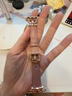 格匯【真皮小蠻腰腕帶】適用蘋果手表表帶apple iwatch s10/s11表帶s9/8/7/Ultra/SE腕帶輕奢女款ins風(fēng) 【豆沙色】玫瑰金扣 適用42mm表盤【新品10/11代iwatch 曬單實(shí)拍圖